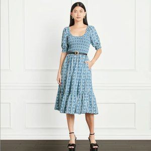 *NWT* - Hill House Home - The Louisa Nap Dress - Trailing Vine Blue Crepe- Small